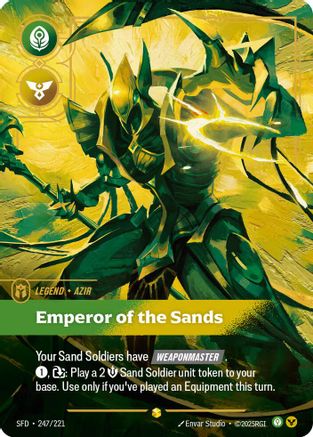 Azir - Emperor of the Sands (Overnumbered) (SFD-247) (Foil)