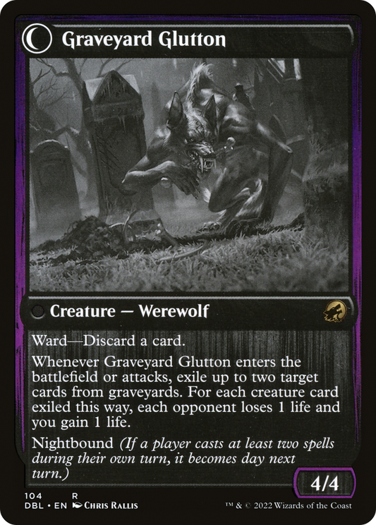 Graveyard Trespasser // Graveyard Glutton (DBL-104) (Foil)