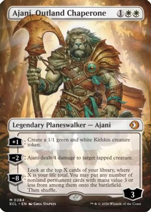 Ajani, Outland Chaperone (Borderless) (ECL-284)