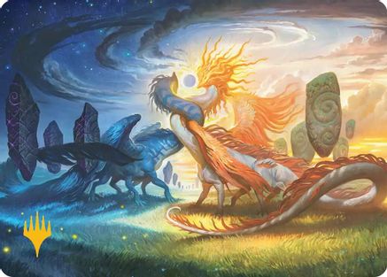 Celestial Reunion Art Card (Gold-Stamped Planeswalker Symbol) (ASECL-019)