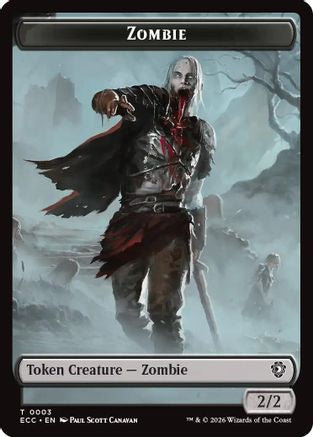 Zombie // Snake Double-Sided Token (ECC-3 // 8) (Foil)