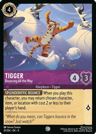 Tigger - Bouncing All the Way (11-037) (Cold Foil)