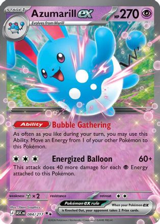Azumarill ex (ASC-084) (Holofoil)