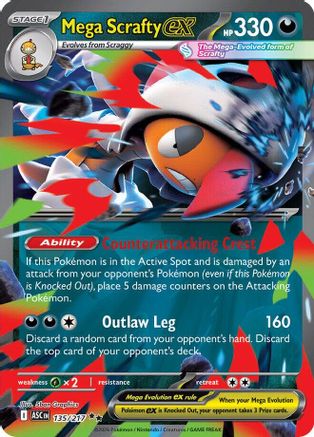 Mega Scrafty ex (ASC-135) (Holofoil)