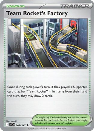 Team Rocket's Factory (ASC-203) (Reverse Holofoil)