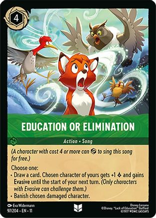 Education or Elimination (11-097) (Cold Foil)