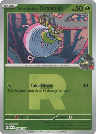 Team Rocket's Tarountula (Team Rocket) (ASC-018) (Reverse Holofoil)