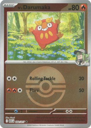 N's Darumaka (Poke Ball) (ASC-032) (Reverse Holofoil)