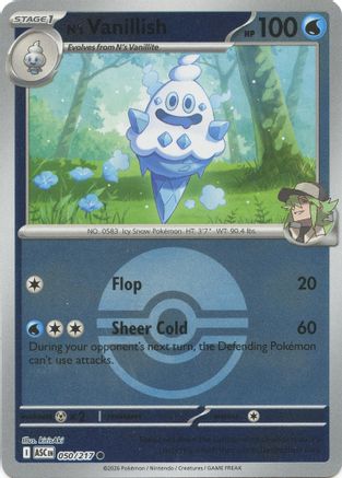N's Vanillish (Poke Ball) (ASC-050) (Reverse Holofoil)