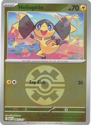 Helioptile (Quick Ball) (ASC-063) (Reverse Holofoil)