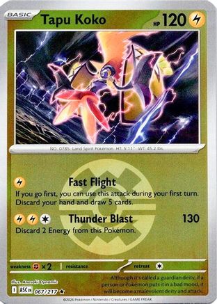 Tapu Koko (Quick Ball) (ASC-067) (Reverse Holofoil)