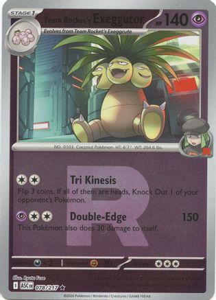 Team Rocket's Exeggutor (Team Rocket) (ASC-078) (Reverse Holofoil)