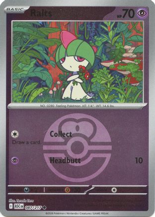 Ralts (Love Ball) (ASC-087) (Reverse Holofoil)
