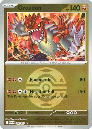 Groudon (Dusk Ball) (ASC-108) (Reverse Holofoil)