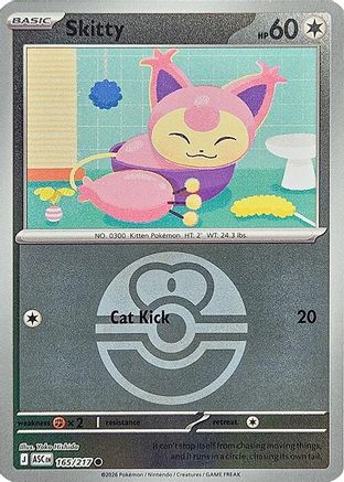 Skitty (Love Ball) (ASC-165) (Reverse Holofoil)
