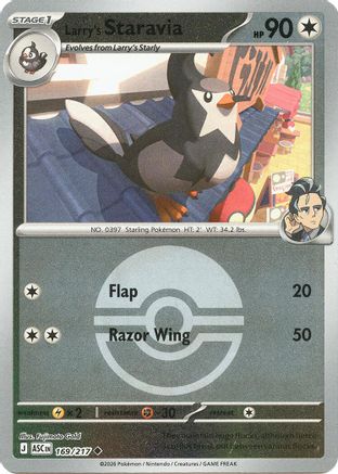 Larry's Staravia (Poke Ball) (ASC-169) (Reverse Holofoil)