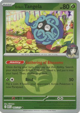 Erika's Tangela (Energy Symbol Pattern) (ASC-007) (Reverse Holofoil)