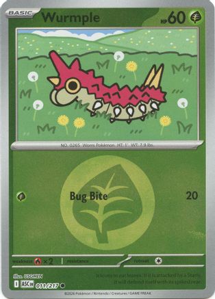 Wurmple (Energy Symbol Pattern) (ASC-011) (Reverse Holofoil)
