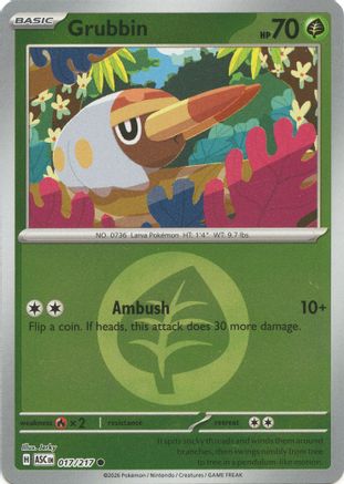 Grubbin (Energy Symbol Pattern) (ASC-017) (Reverse Holofoil)