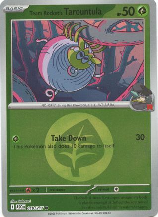 Team Rocket's Tarountula (Energy Symbol Pattern) (ASC-018) (Reverse Holofoil)