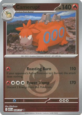 Camerupt (Energy Symbol Pattern) (ASC-028) (Reverse Holofoil)
