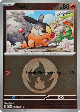 Tepig (Energy Symbol Pattern) (ASC-029) (Reverse Holofoil)
