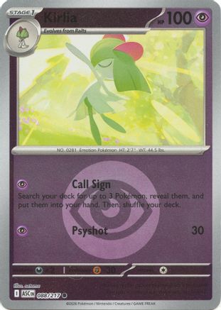Kirlia (Energy Symbol Pattern) (ASC-088) (Reverse Holofoil)