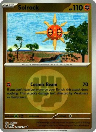 Solrock (Energy Symbol Pattern) (ASC-106) (Reverse Holofoil)
