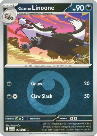 Galarian Linoone (Energy Symbol Pattern) (ASC-131) (Reverse Holofoil)
