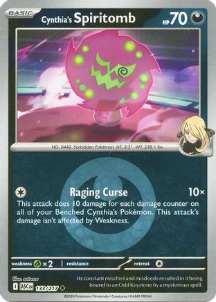Cynthia's Spiritomb (Energy Symbol Pattern) (ASC-133) (Reverse Holofoil)