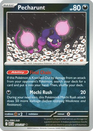 Pecharunt (Energy Symbol Pattern) (ASC-143) (Reverse Holofoil)