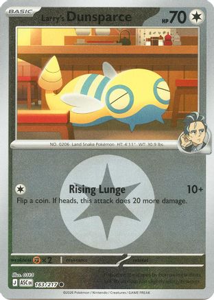 Larry's Dunsparce (Energy Symbol Pattern) (ASC-163) (Reverse Holofoil)
