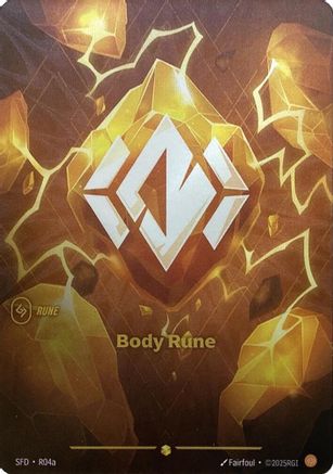 Body Rune (Alternate Art) (SFD-R04a) (Foil)