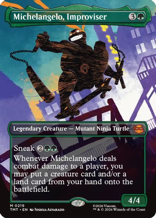 Michelangelo, Improviser (Borderless) (TMT-219) (Foil)