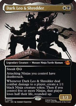 Dark Leo & Shredder (Borderless) (TMT-220) (Foil)