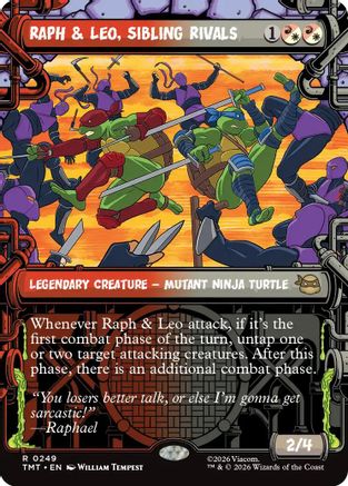 Raph & Leo, Sibling Rivals (Showcase) (TMT-249) (Foil)