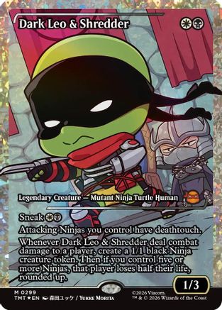 Dark Leo & Shredder (Showcase) (Fracture Foil) (TMT-299)