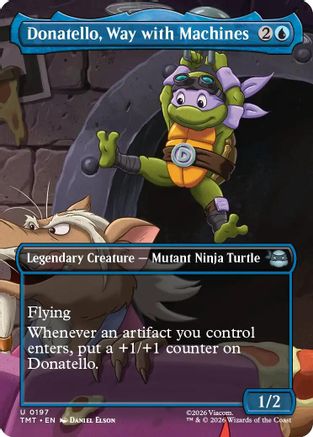 Donatello, Way with Machines (Borderless) (TMT-197) (Foil)