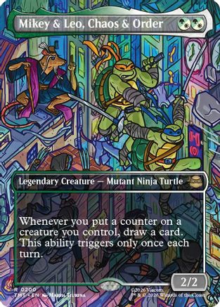 Mikey & Leo, Chaos & Order (Borderless) (TMT-200) (Foil)