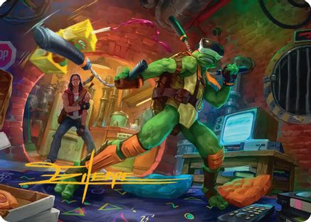Michelangelo, Game Master Art Card (Gold-Stamped Signature) (ASTMT-013)