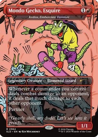 Mondo Gecko, Esquire - Kediss, Emberclaw Familiar (SLD-2364) (Foil)
