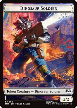 Dinosaur Soldier // Copy Double-Sided Token (TMT-2 // 1) (Foil)