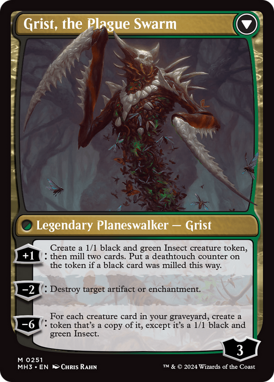 Grist, Voracious Larva // Grist, the Plague Swarm (MH3-251) (Foil)