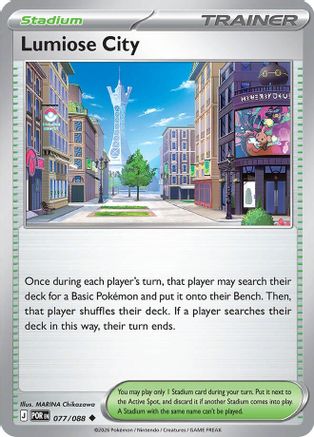 Lumiose City (POR-077) (Reverse Holofoil)
