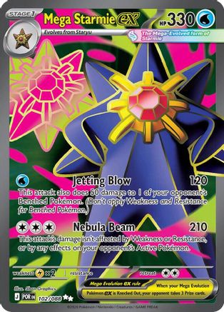 Mega Starmie ex (POR-102) (Holofoil)