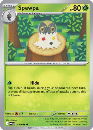 Spewpa (POR-008) (Reverse Holofoil)