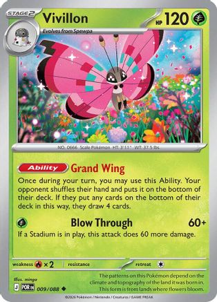 Vivillon (POR-009) (Reverse Holofoil)