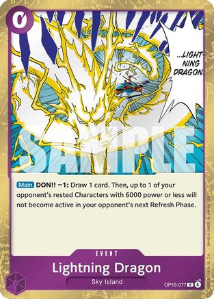 Lightning Dragon (OP15-077) (Foil)