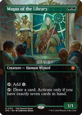 Magus of the Library (Borderless) (SPG-154) (Foil)