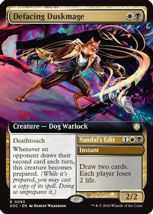 Defacing Duskmage (Extended Art) (SOC-093)